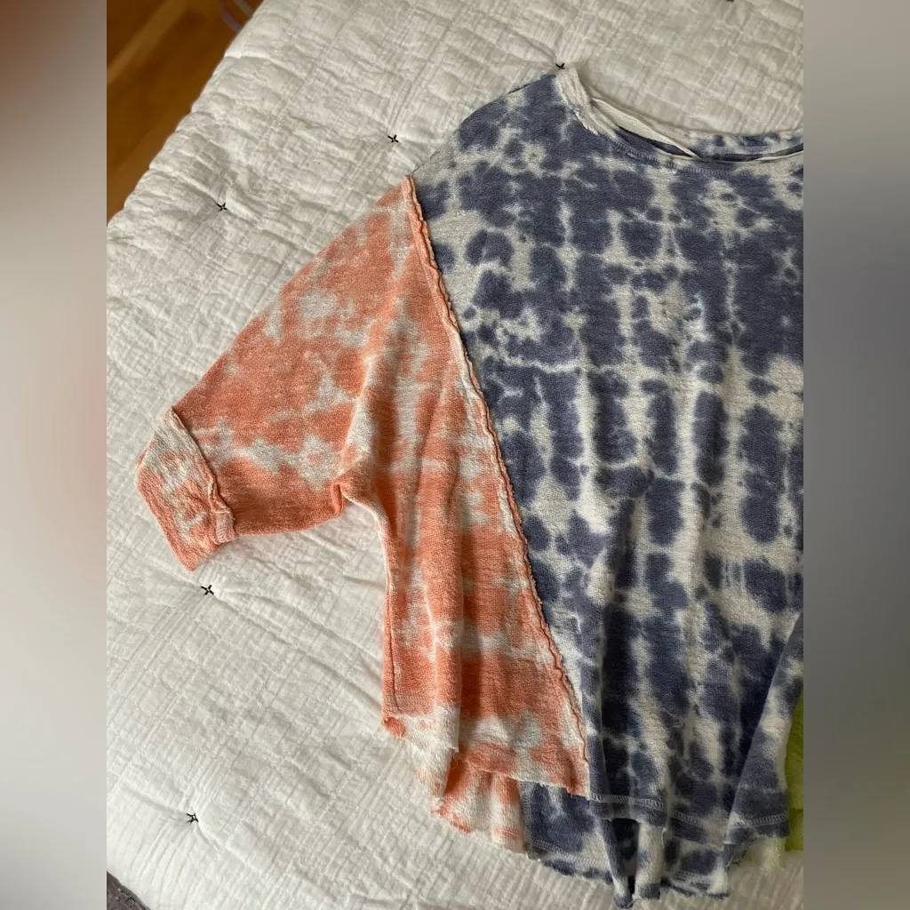 FREE PEOPLE We the Free Chasing the Sun Tie Dye Oversized Slouchy Tee Size XS - Image 8