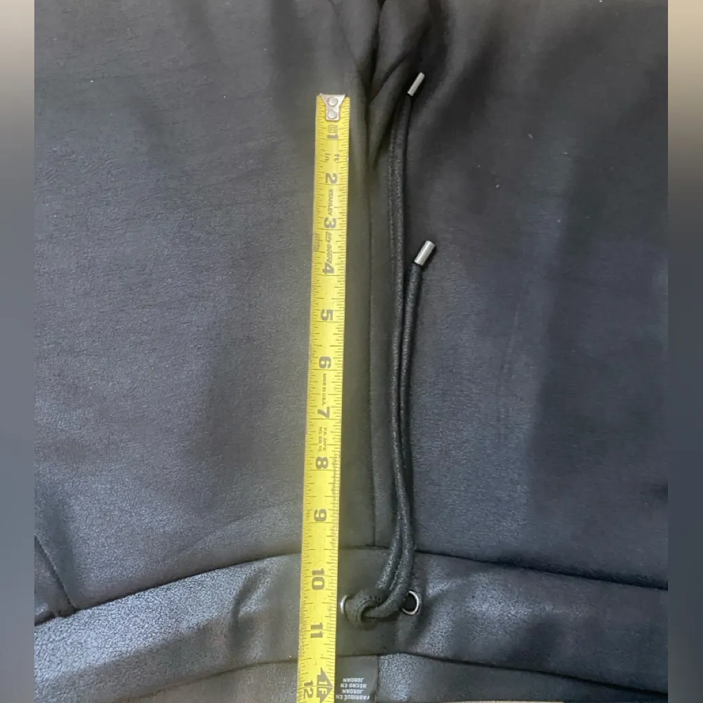 Rachel Zoe Black Jogger Pants Womens M Black Faux Leather Relaxed Fit Drawstring - Image 12