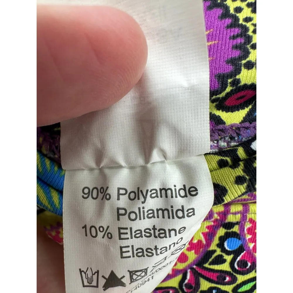 Dona Jo Fitwear Leggings Women Sz 1 Skull Bring Colorful Mardi Gras Compression - Image 8