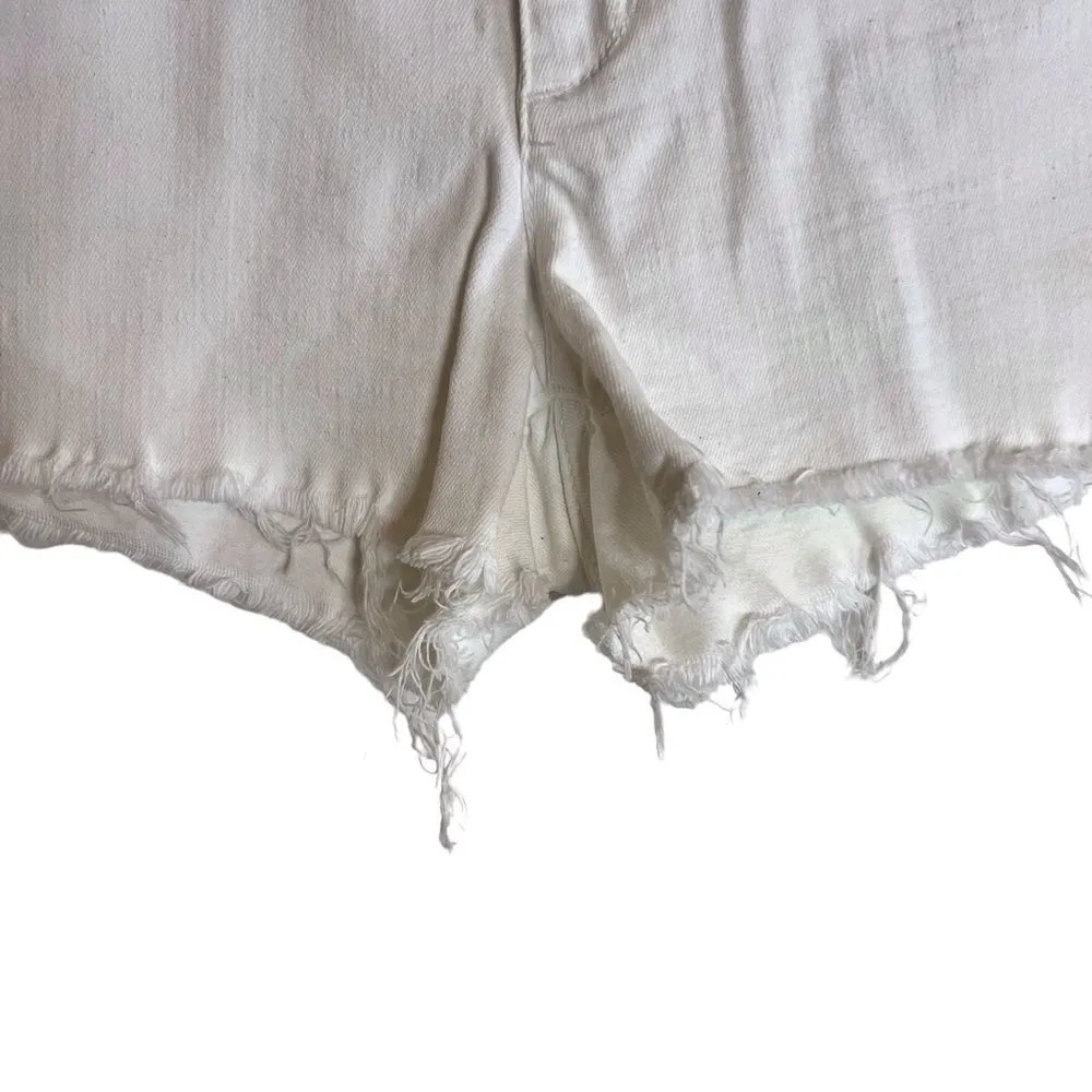 Joe’s Jeans White Distressed Jean Short Size‎ 26 New Condition - Image 2