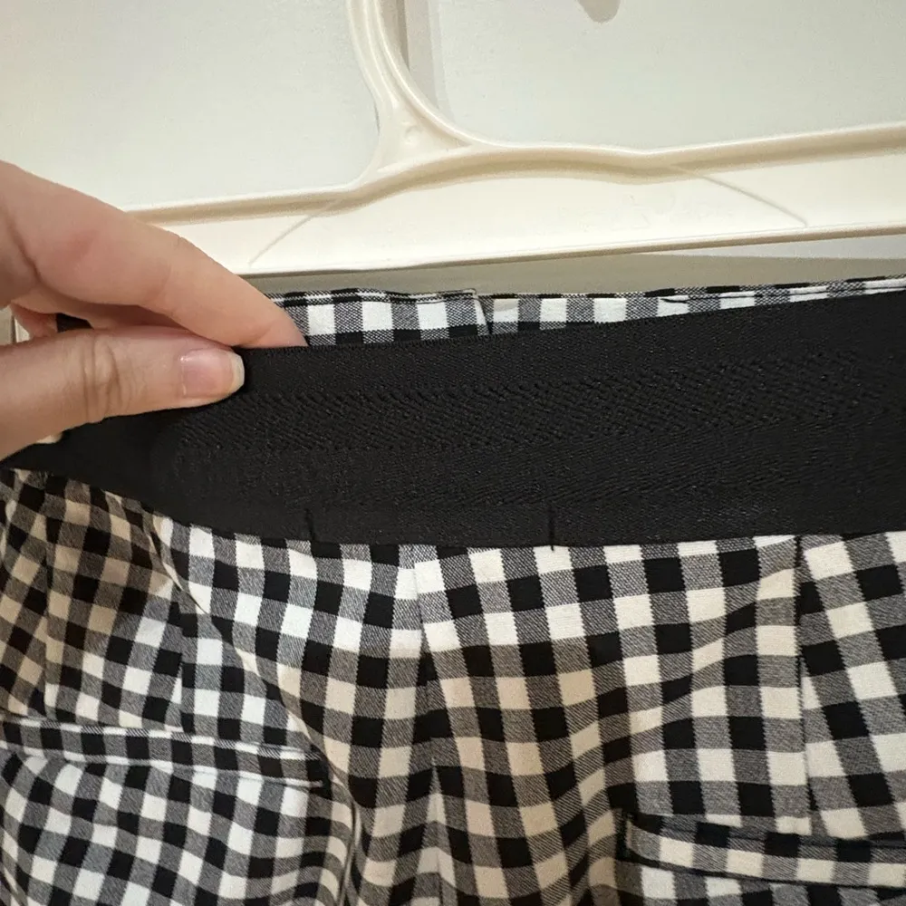 Zara Monochrome Checkered Trousers - Image 3