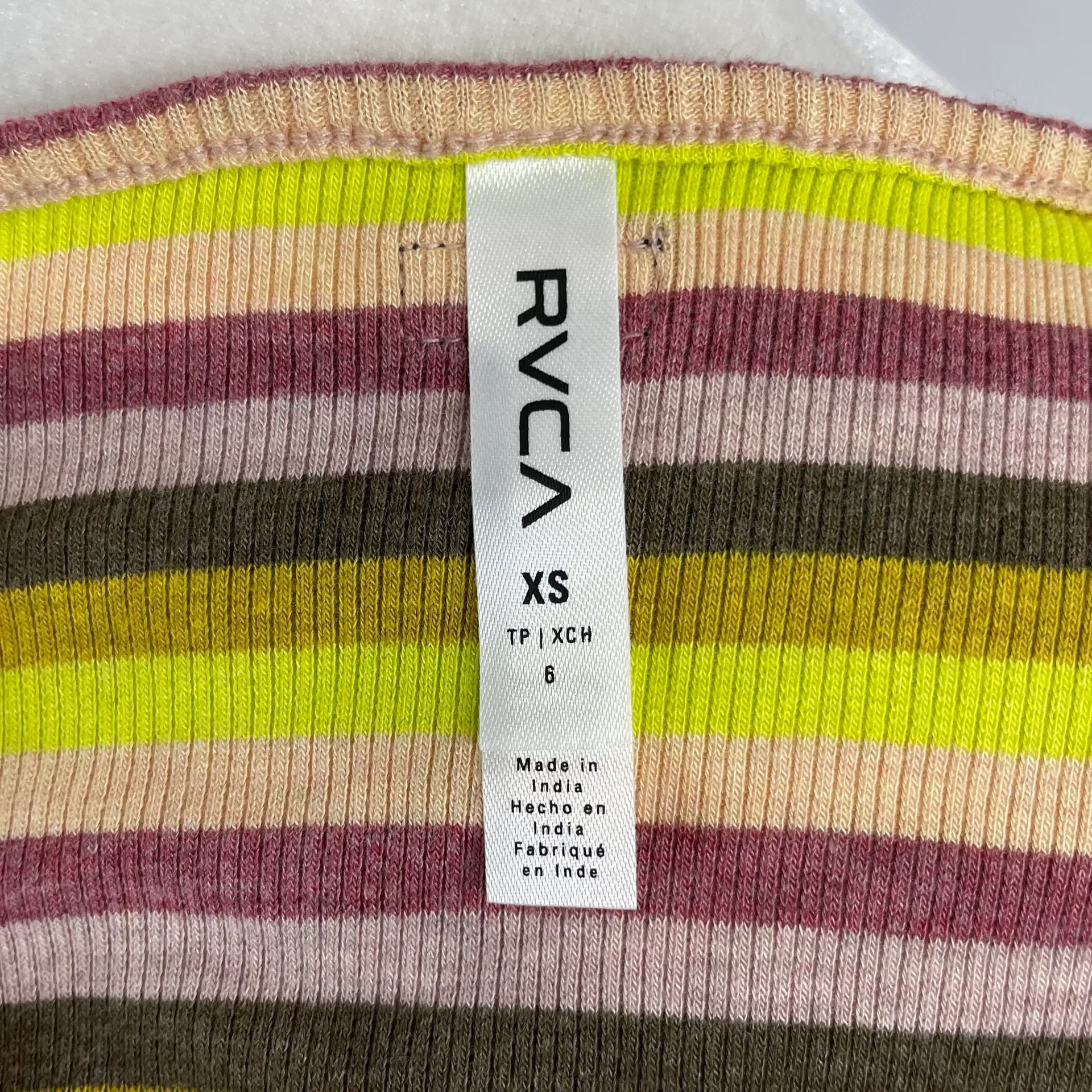 New  Striped High Neck Cross Back Straps Cropped Tank Top Hat Trick - Image 18