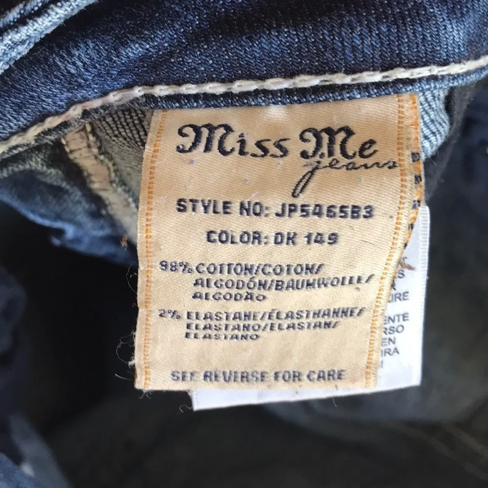 Miss Me Boot Cut Fleur De Lis Bling Jeans LONG - Image 8