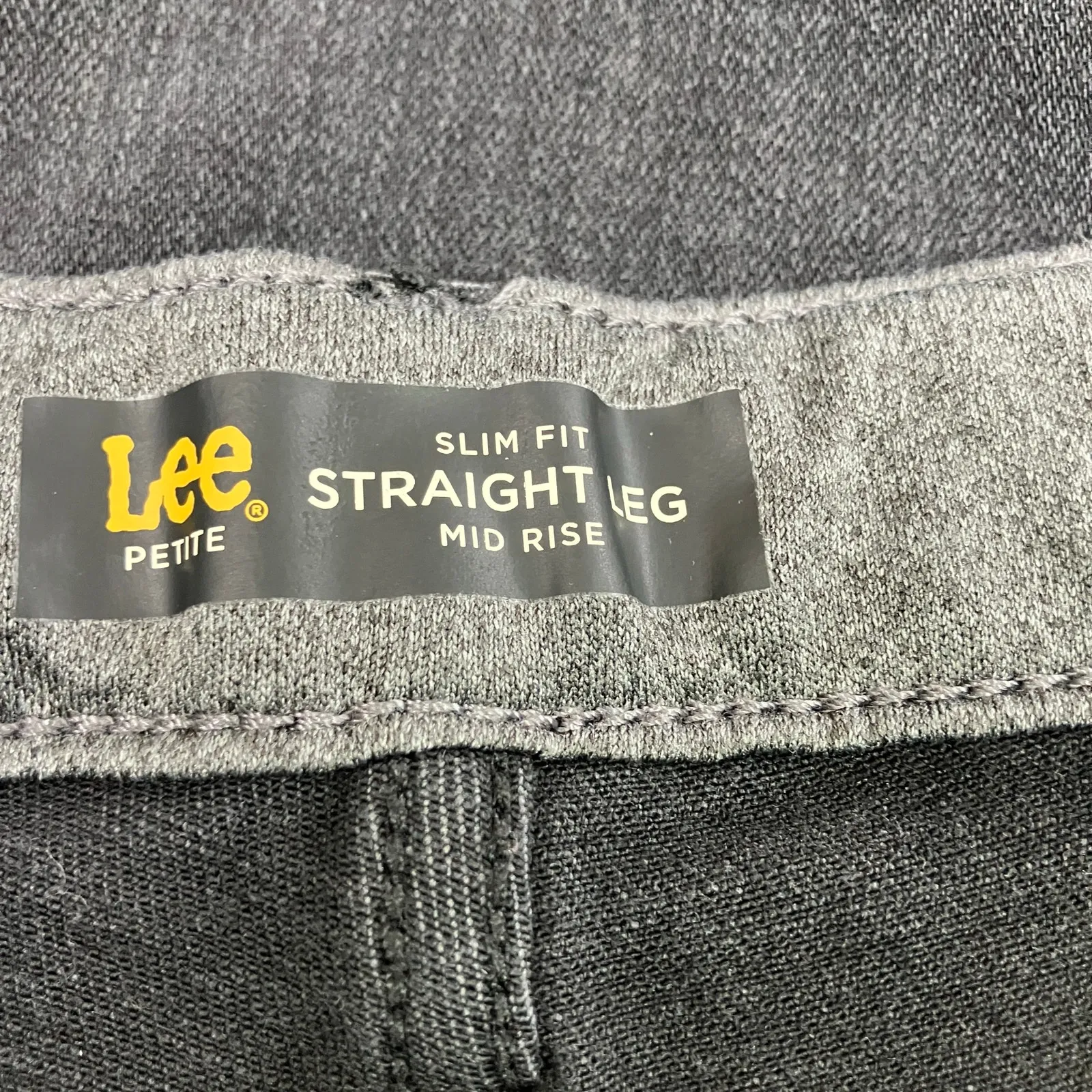 Lee | Straight Leg Jeans Black Denim Straight Leg Slim Fit Mid Rise Womens 12P - Image 3