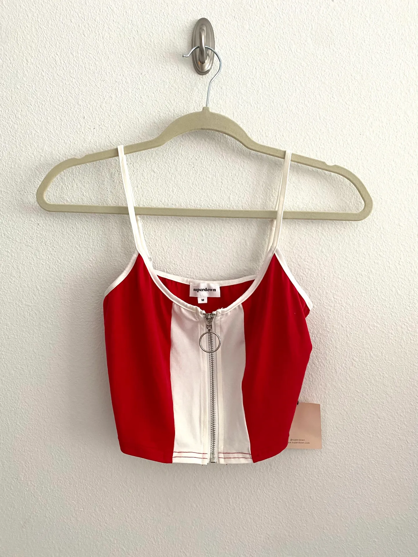 Revolve superdown Bridget Front Zip Crop Top - Image 2