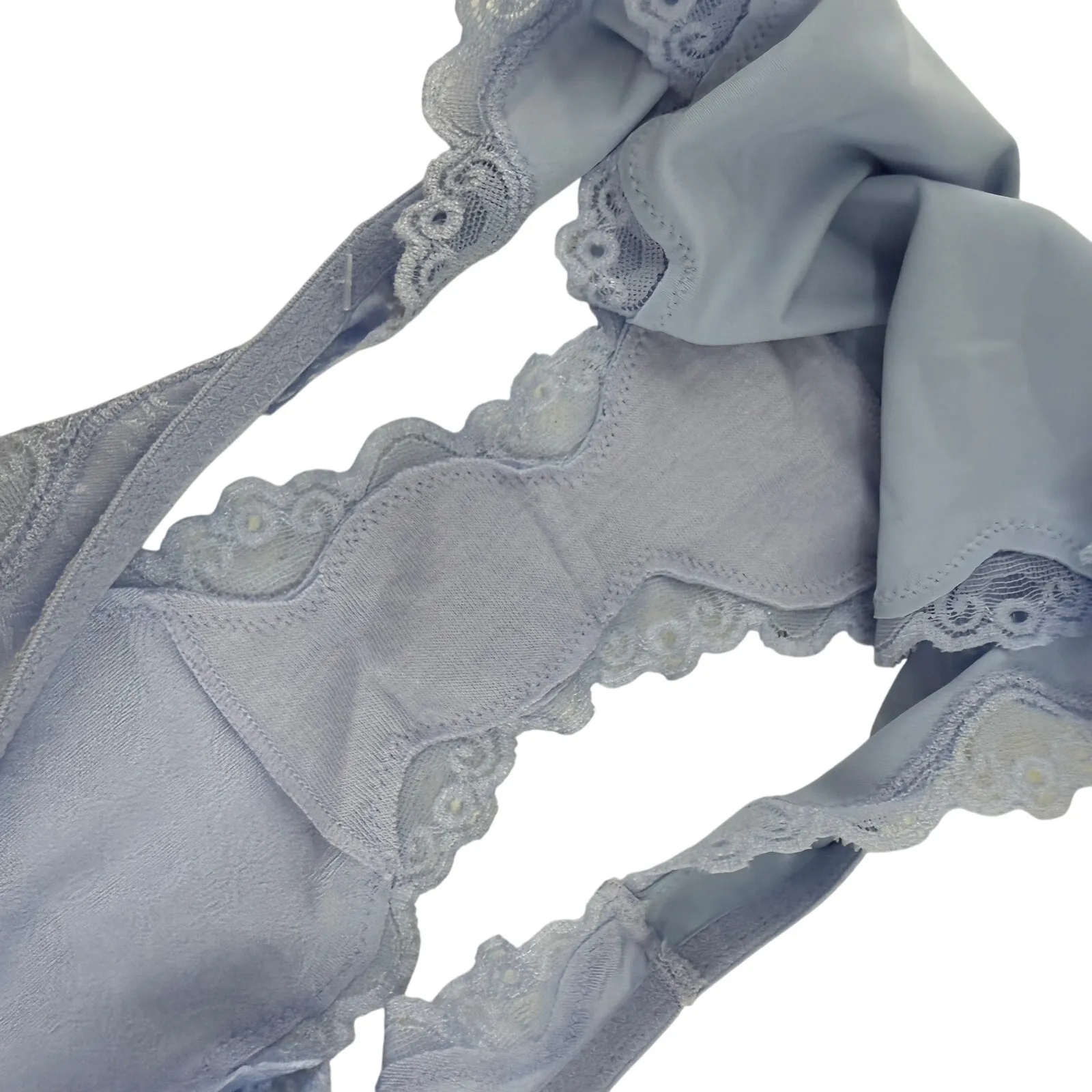 Maidenform One Fabulous Fit Bra Panty Lingerie Set Pale Blue Womens 36C/Large - Image 10