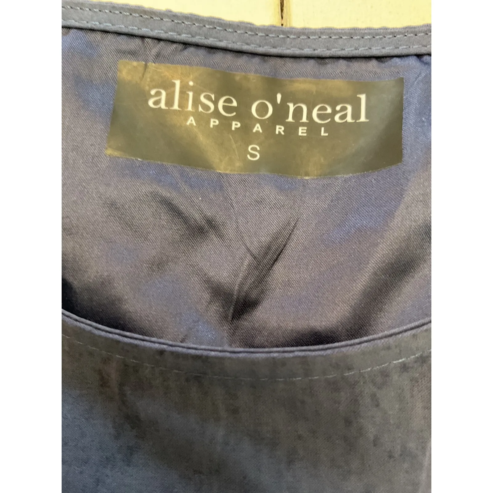 Alise ONeal Apparel Blue Bubble Hem Long Sleeve Midi Dress Size S - Image 7