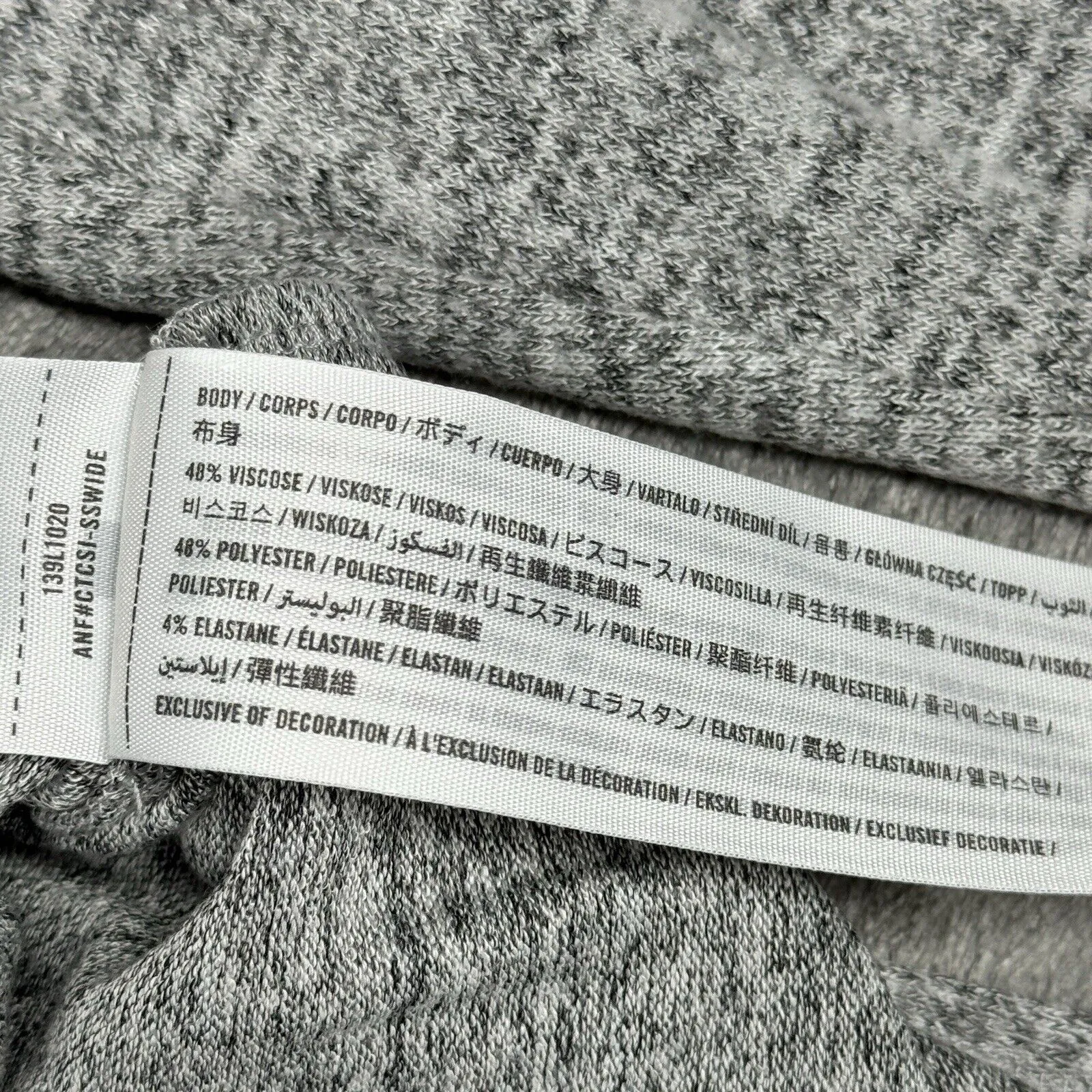 Abercrombie & Fitch Shirt Womens Medium Heather Gray Soft A&F Cozy Casual Lounge - Image 7