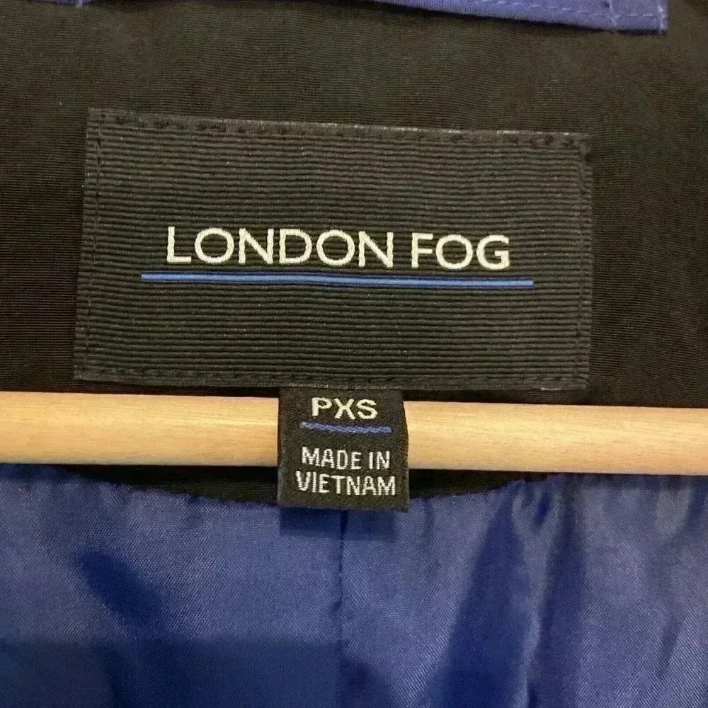 London Fog Ladies XS Petite X-Small Rain‎ Coat Removable Hood - Image 2