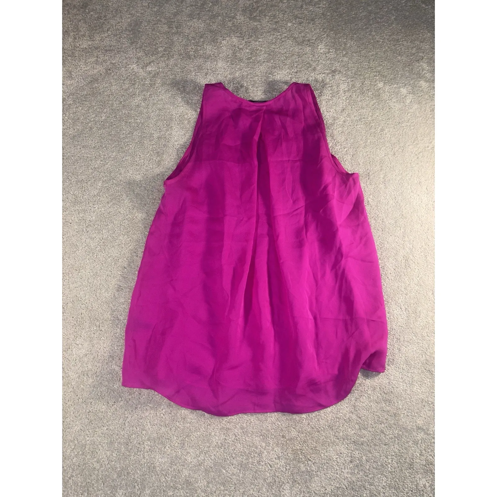 polo ralph lauren magenta silk sleeveless Blouse Top Sheer‎ Small - Image 8