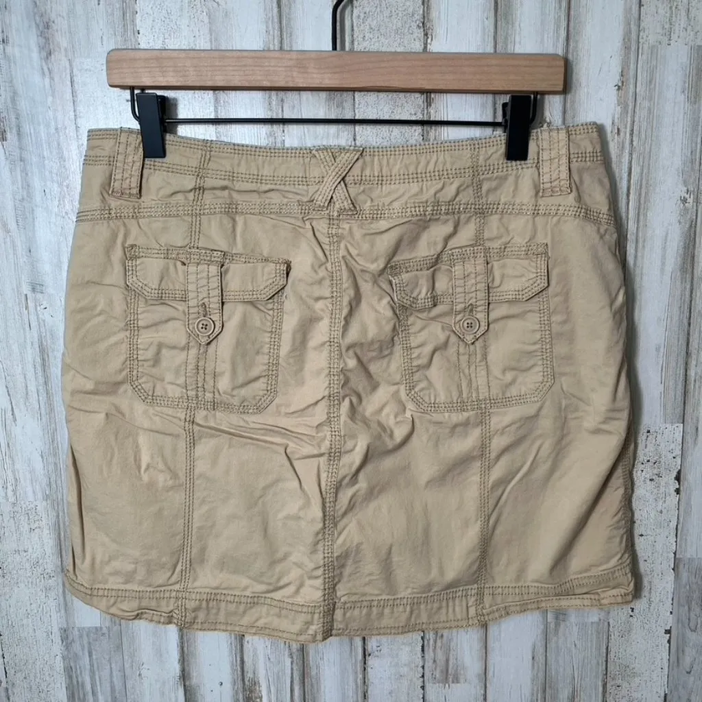 Vintage Y2K St. John's Bay Tan‎ Khaki Cargo Skirt Skort Womens Size 10 - Image 3