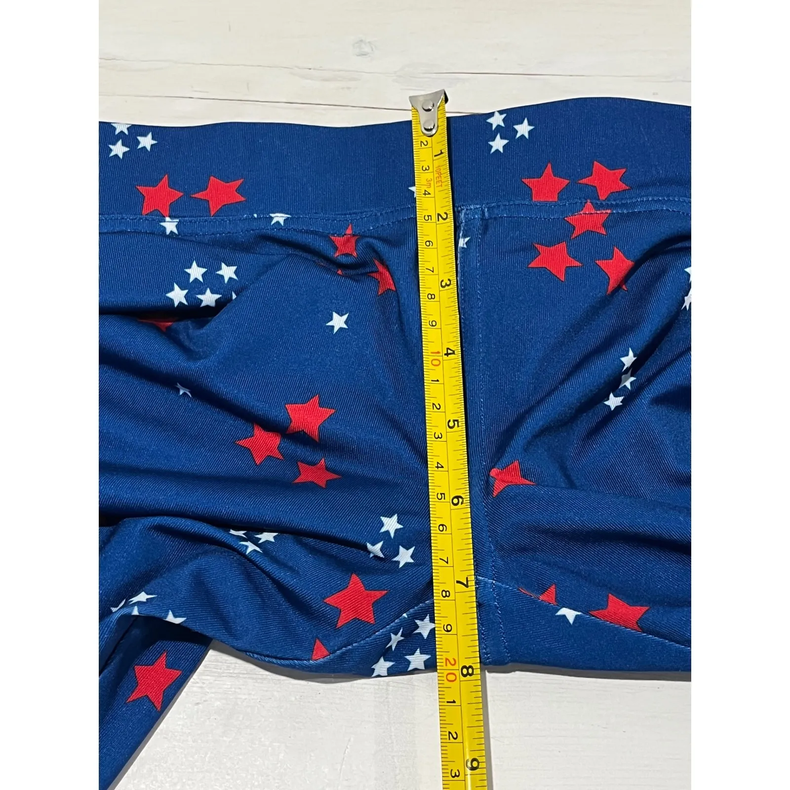 Lot of 2 leggings Tipsy Elves‎ Size S Blue Red White & Comic Book Superman - Image 9