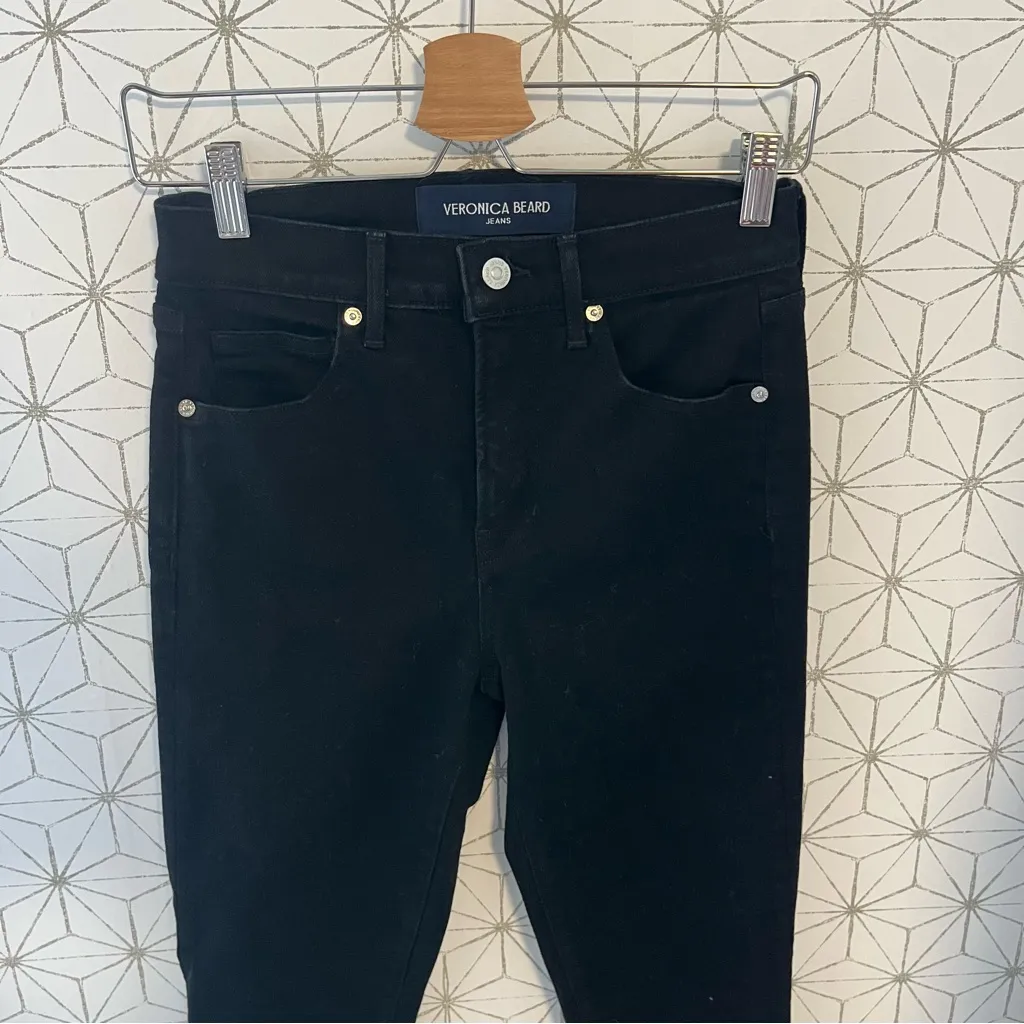 Veronica Beard Debbie Ankle Skinny High Rise Black Jean - Image 3
