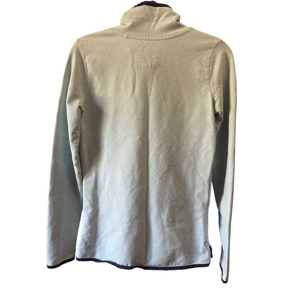 Fat Face Women’s Sz 8 Medium Aqua 1/4 Button‎ Pullover Sweater W/pockets #C1 - Image 5