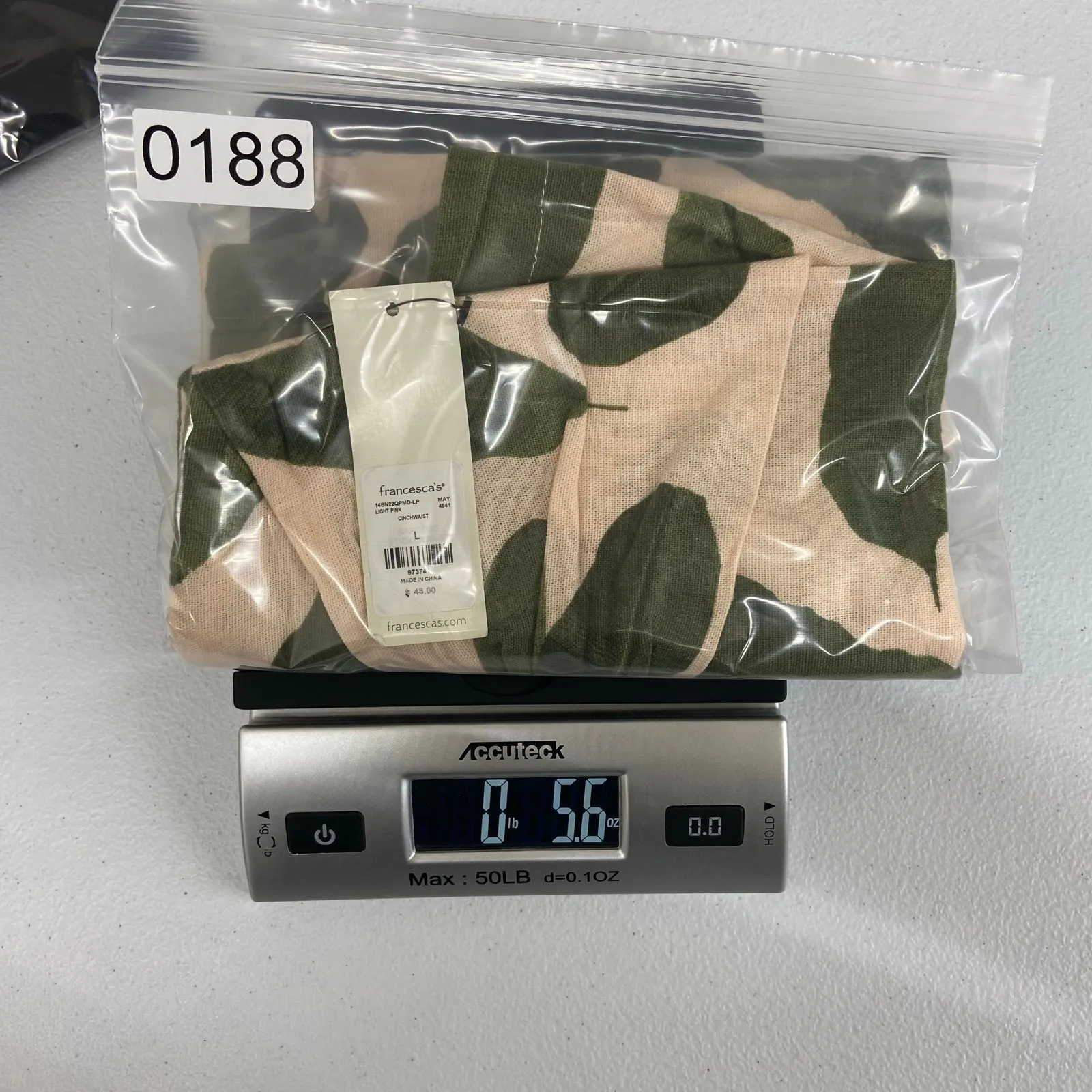 NEW Blue Rain women's linen blend leaf print zip skort skirt shorts casual large - Image 9