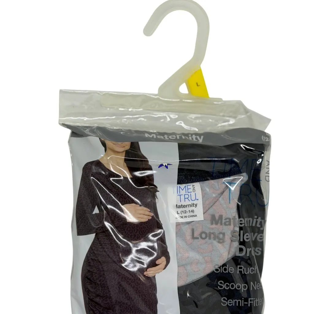 NEW Time and Tru Maternity LS Dress Large 12 - Image 4