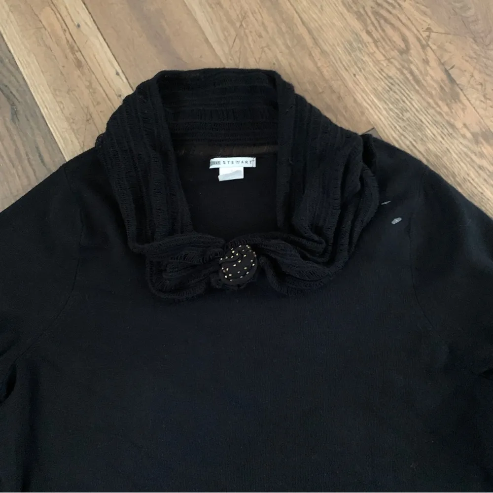 Ashley Stuart Womens Black Cowl Neck Sweater Size 1X - Image 4