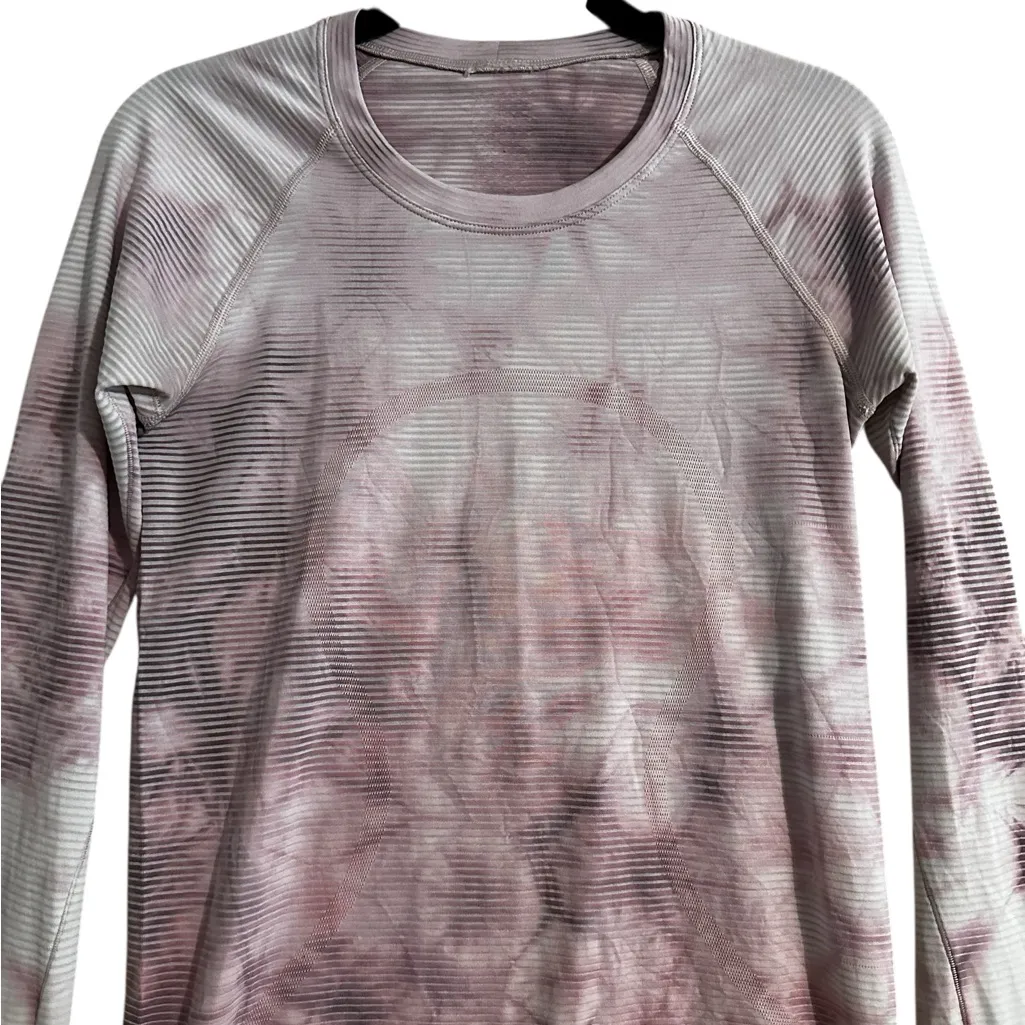 Lululemon Swiftly Tech Long Sleeve Top 2.0 Athletic Yoga Run Marble Dye Size 6 - Image 3