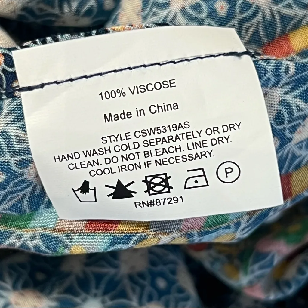 Johnny Was Dolce Dream Printed Split-Leg Coverup Wide Leg Pants Sz XL - Image 7