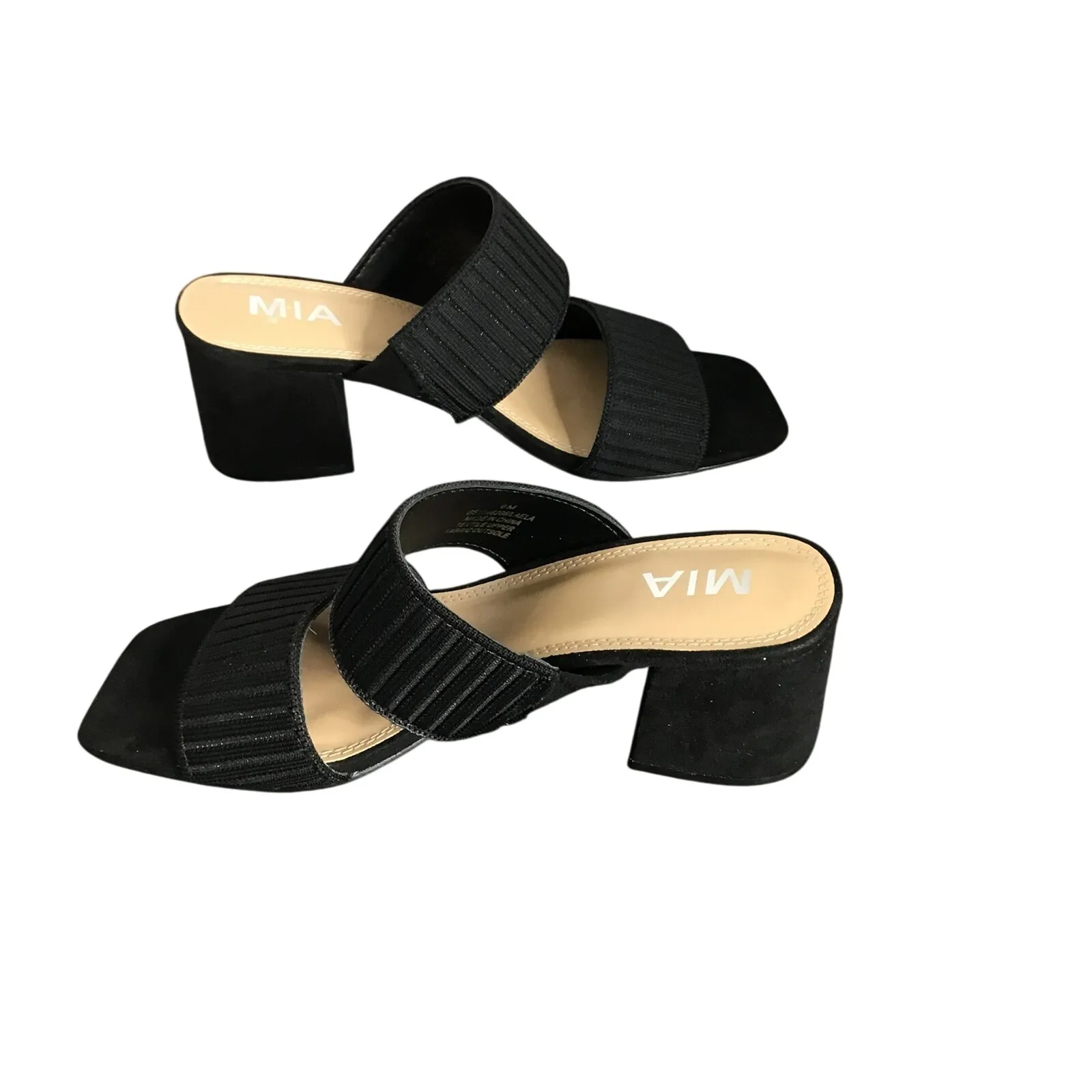 MIA Lula Sandals Women's Size 6M Black Heeled Sandal Open Toe & Heel Slides Sz 6 - Image 2