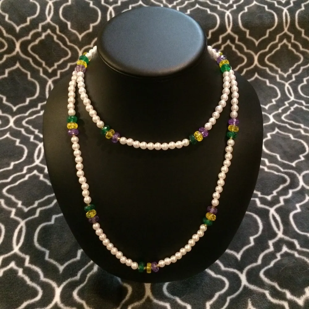 Mardi Gras Beaded Necklace - Image 2