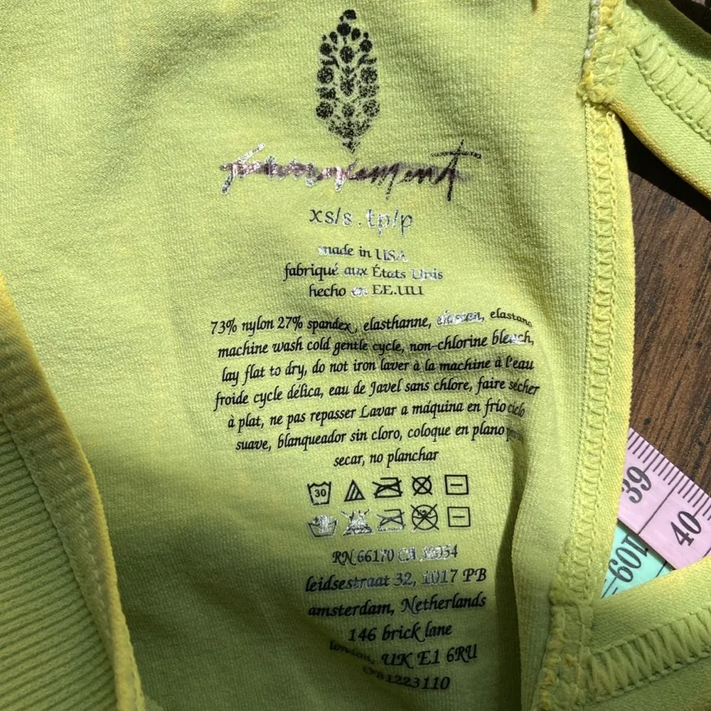 Free People Movement Good Karma Onesie Bodysuit Pineapple Punch Size XS/Small - Image 9