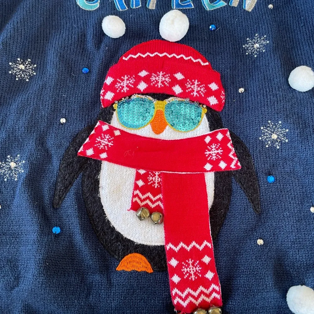 Holiday Time Women's Penguin Sweater - Image 3