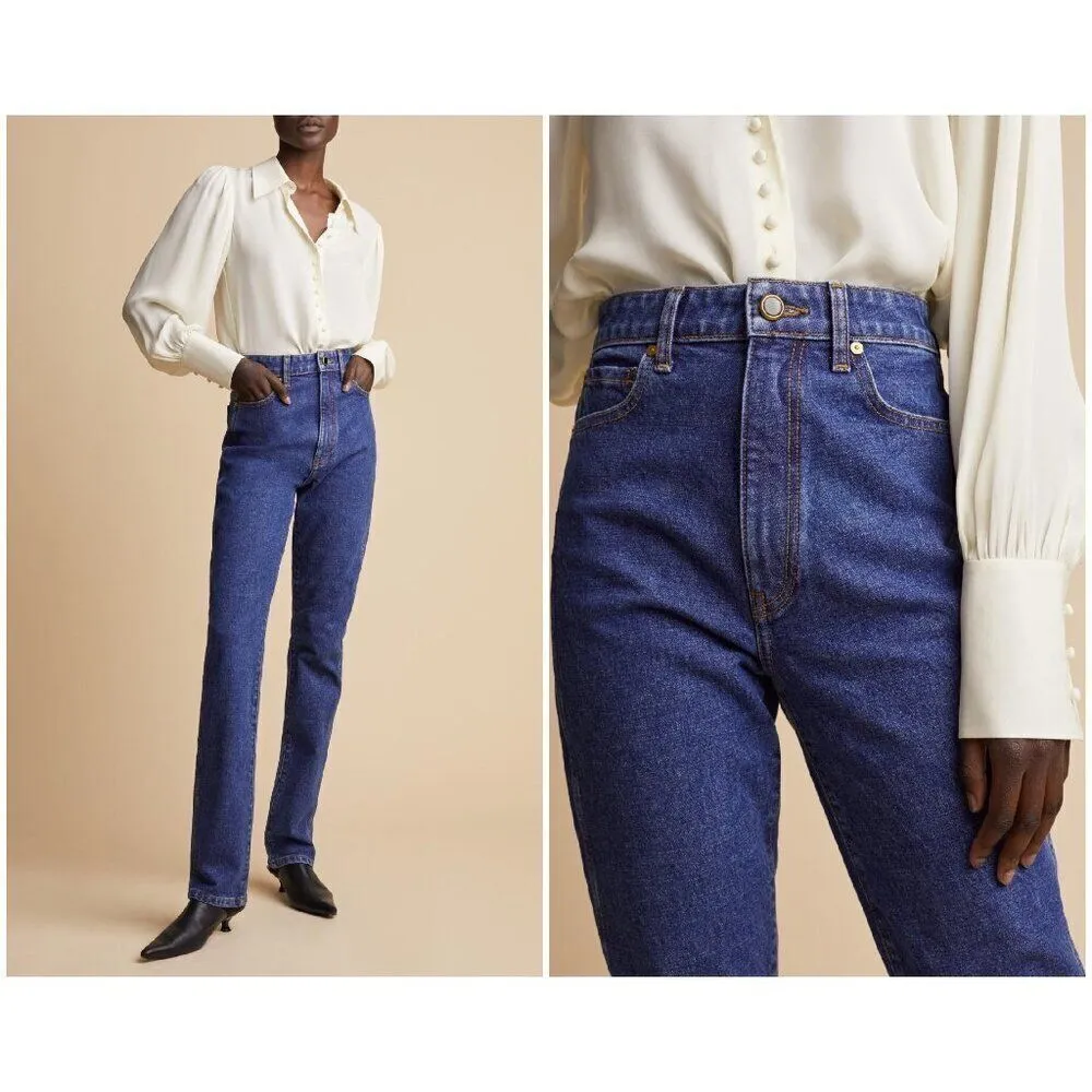 💕KHAITE💕 Daria High Rise Slim Fit Jeans Montgomery Stretch Medium Blue 29 NWT - Image 3