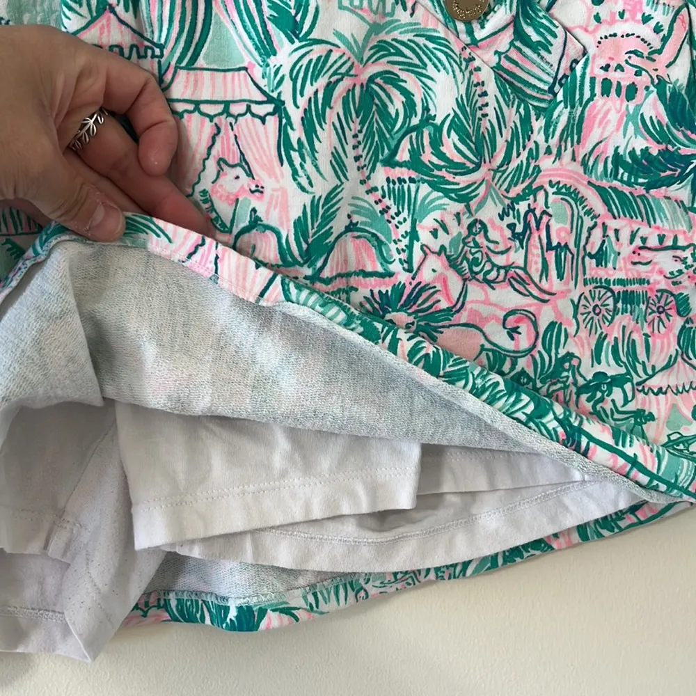 Lilly Pulitzer Madison Skort Bright Agate Green Colorful Camelflage Size Large - Image 7