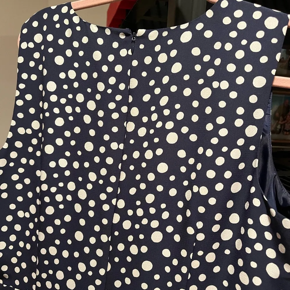 Karl Lagerfeld Paris jumpsuit woman’s 16 , black sleeveless polka-dot crop pant - Image 7