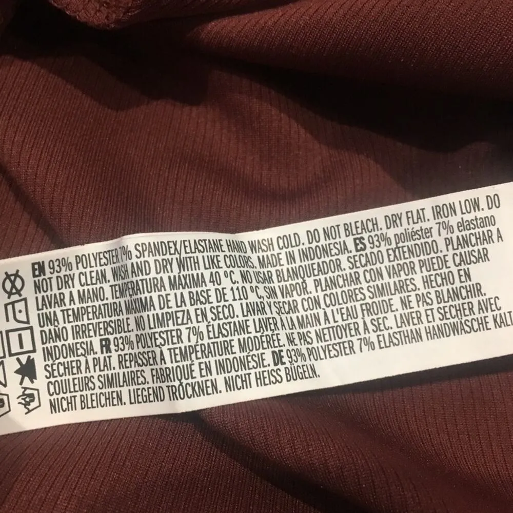 Women's Scoop Neck Bodysuit sz Small Burgundy Color bodysuit - Image 8