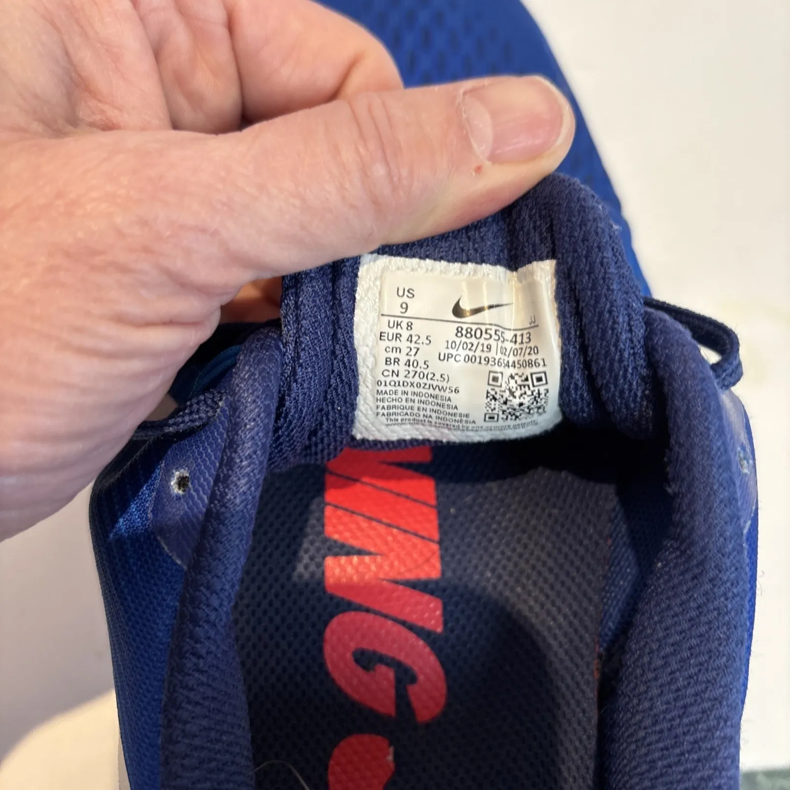 Nike Womens Air Zoom Pegasus 34 880555-413 ‎ Blue White Running Shoes Size 9 - Image 11