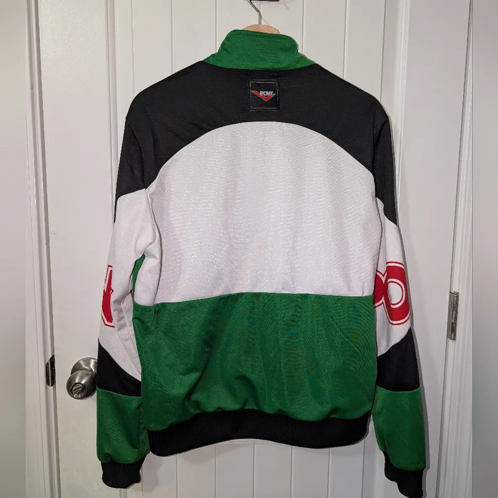 Forever 21 X Pony Retro Jacket Small Green/White/Black Green - Image 2