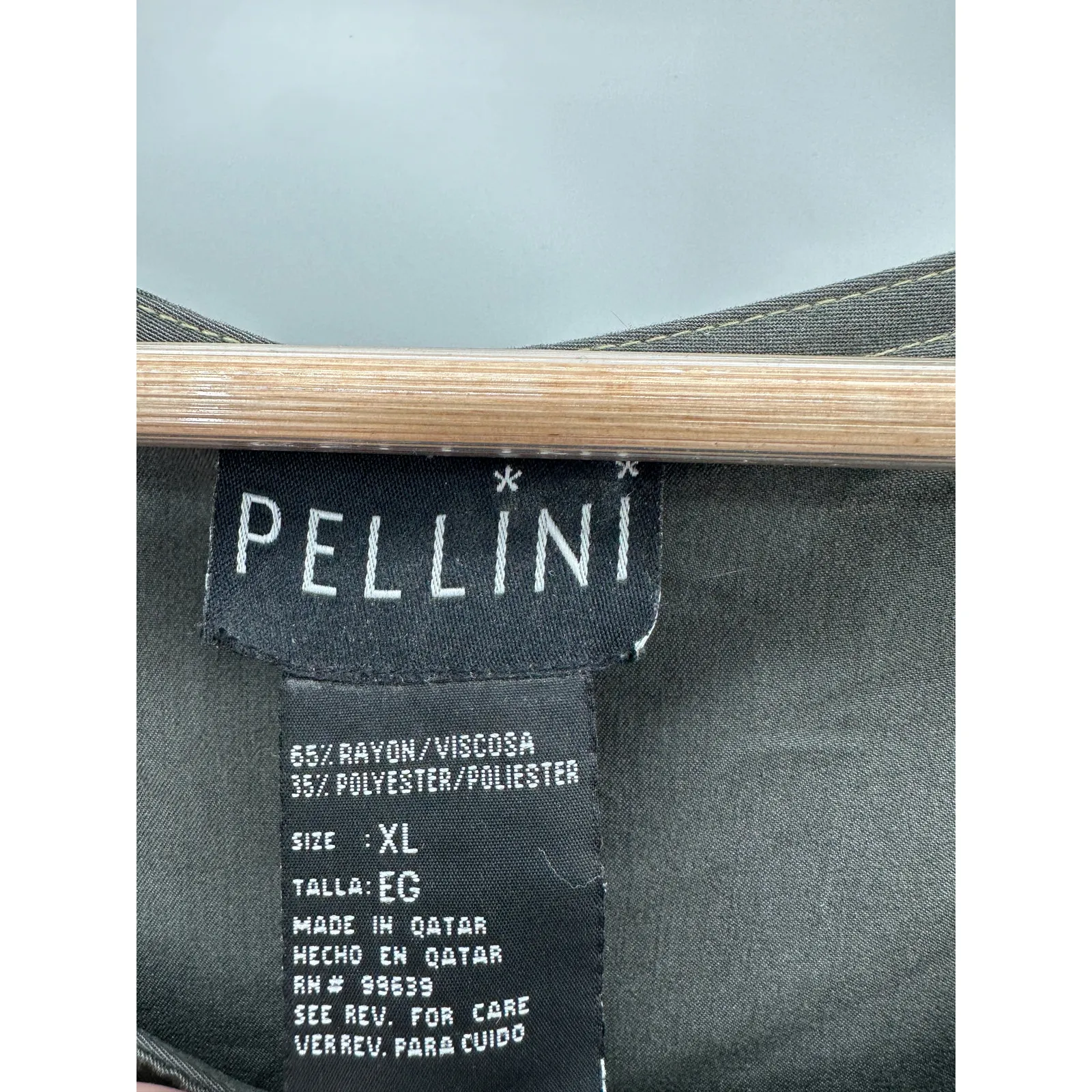 PELLINI Dress Women XL‎ Grey Round Neck Sleeveless Side Slit Maxi Rayon Blend Gray - Image 4