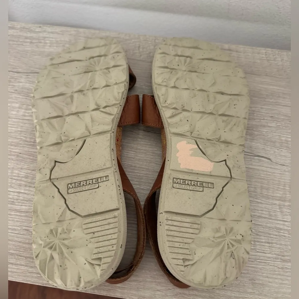 Merrell Syrah Brown Napa Valley Cork Sling Sandals Leather Straps Comfort Sz 10 - Image 8