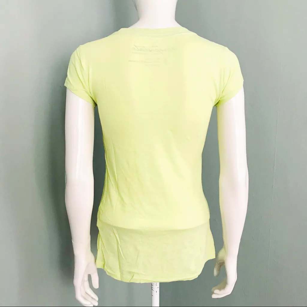 Vintage Y2K Graphic Crewneck Tee in Lime Green | Size S - Image 4