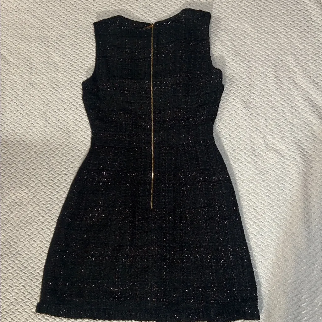 Kate Spade Black Textured and Sparkly Mini Dress, size 6 - Image 5