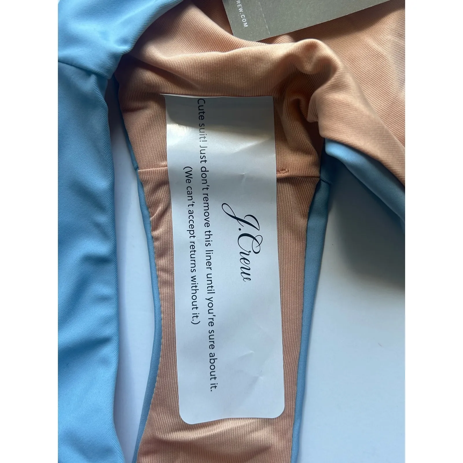 J. Crew Curved-Waist Cheeky Bikini Swimsuit Blue Bottom S Small New - Image 7