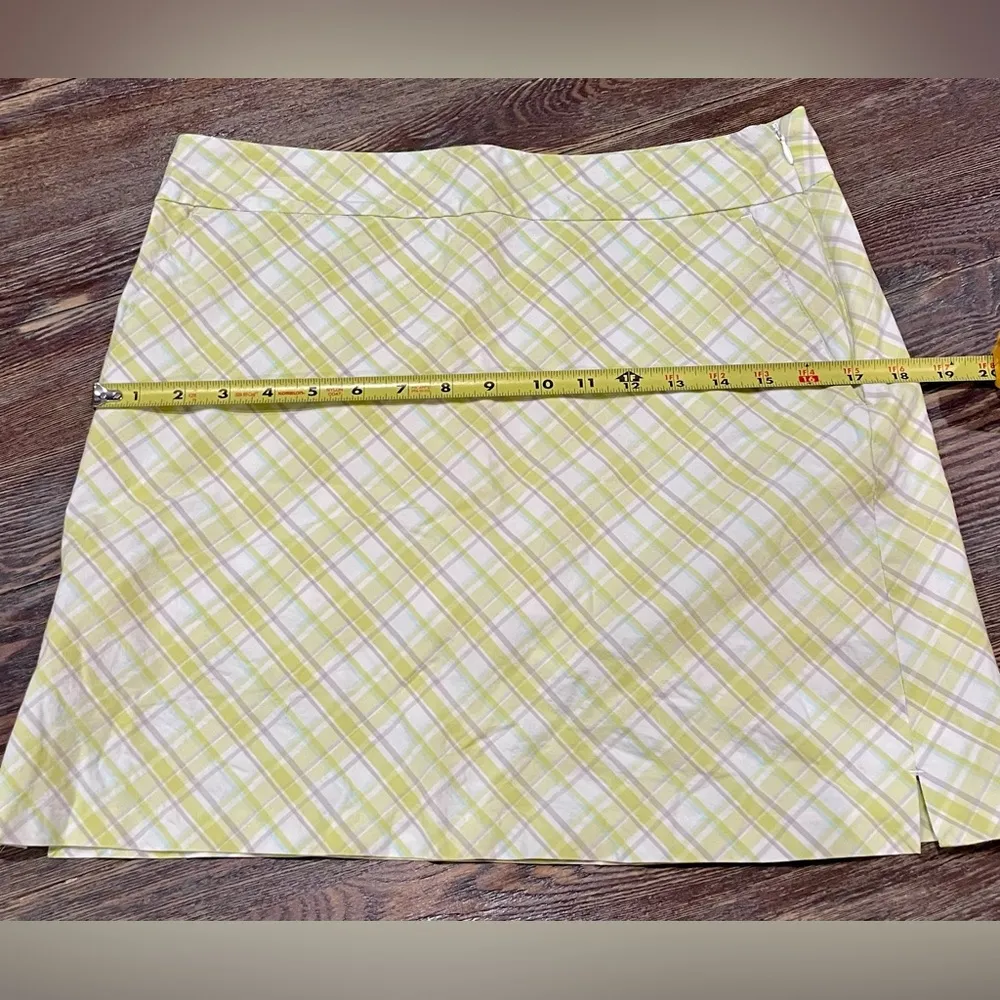 IZOD XFG Xtreme Function Golf Skort - Green Plaid Size 6 - Image 6