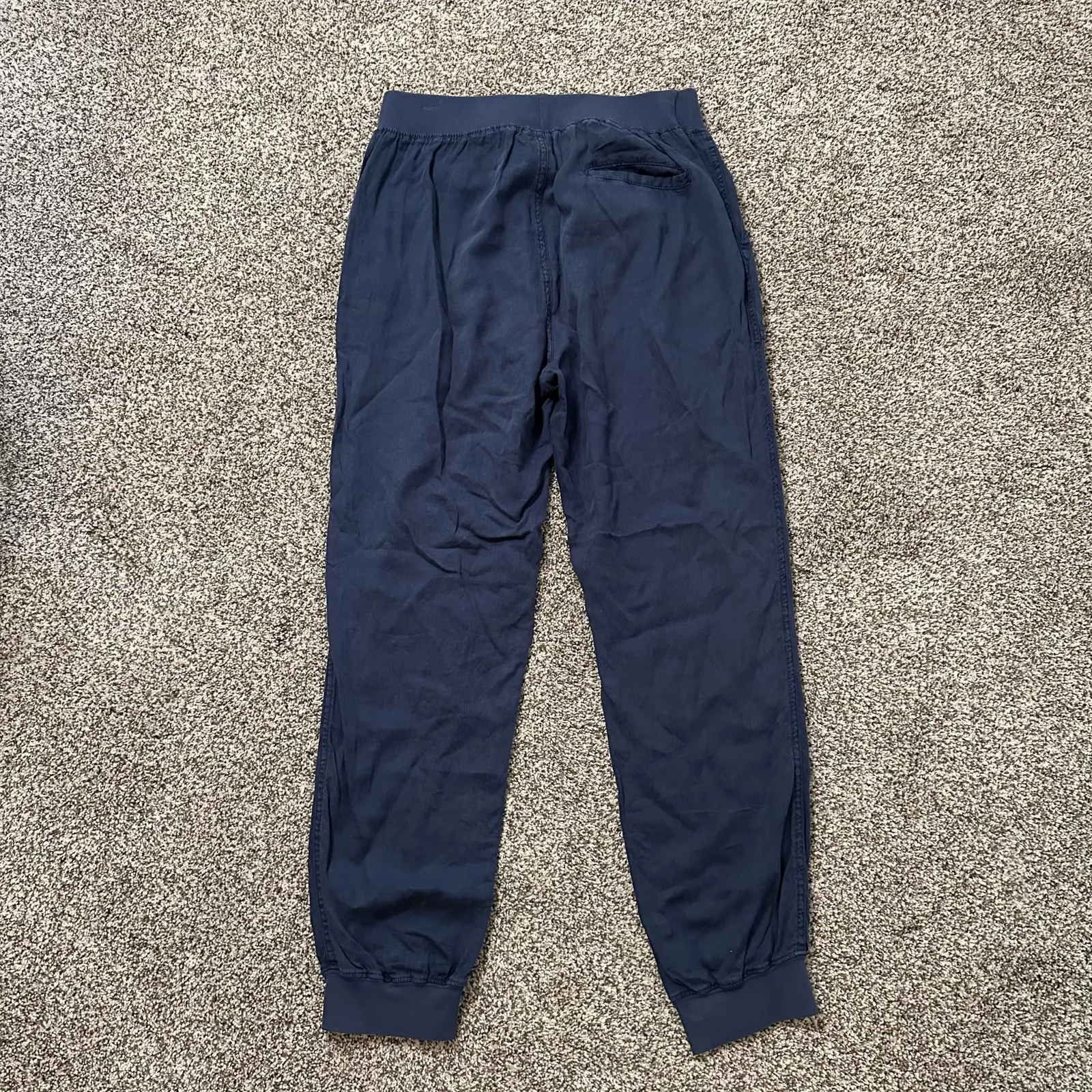 Faherty navy blue pull on linen jogger pants size M - Image 4