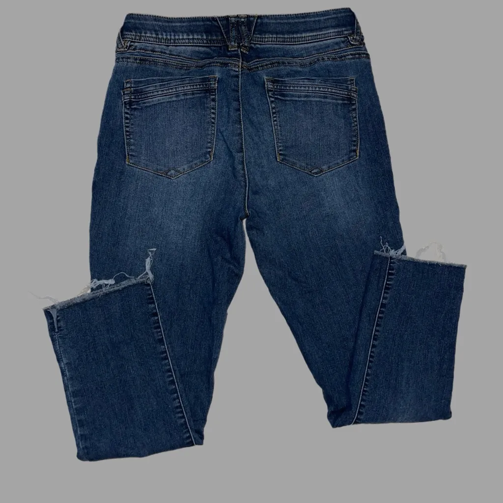 Democracy Distressed Blue Straight Leg Jeans Size 9 - Image 6