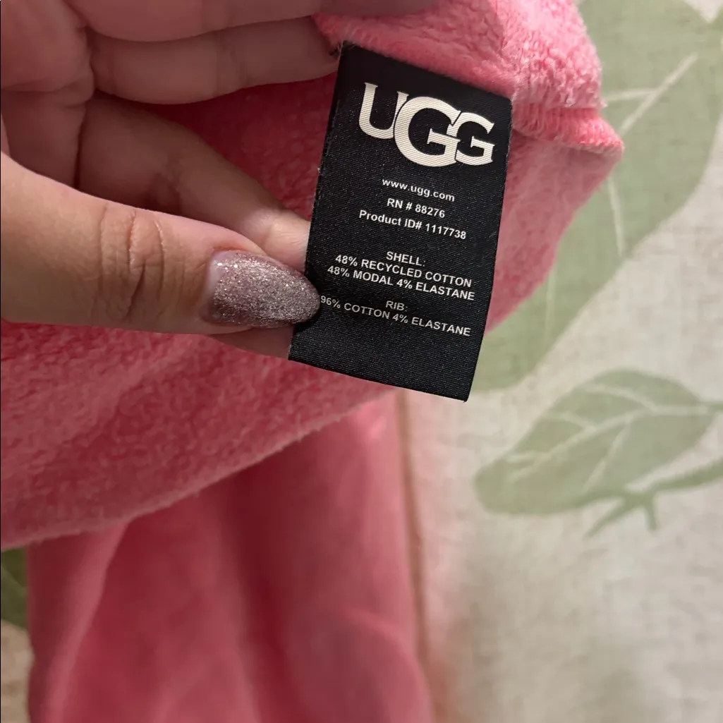 UGG Pink Fleece Hoodie - Image 3