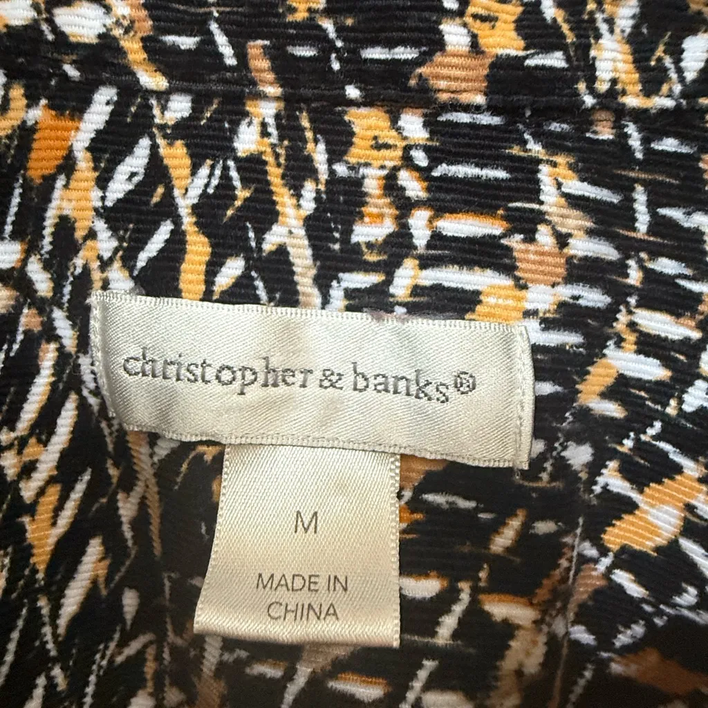 Christopher & Banks Long Sleeve Womans Top NWT Fine Wale Corduroy Medium - Image 5