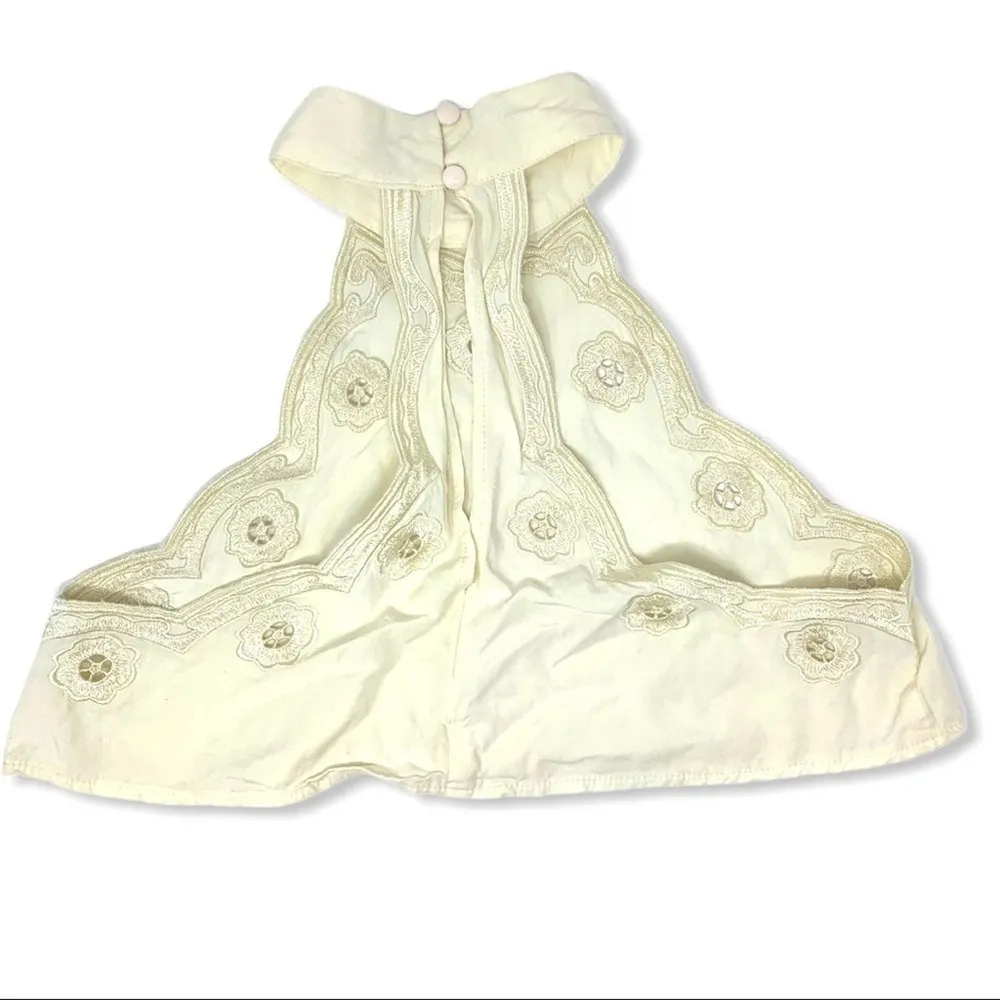 LF Seek the Label ivory embroidered crop halter S - Image 2