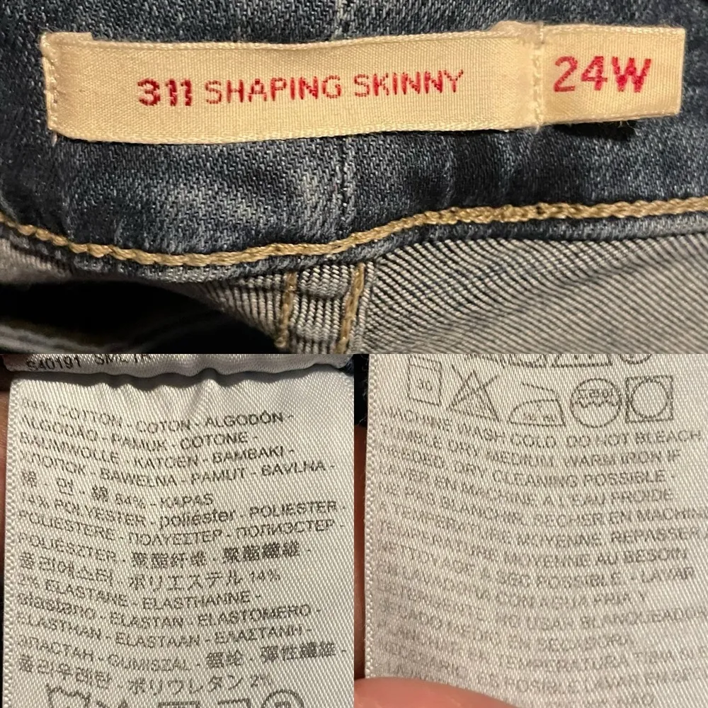 Levi’s Womens Jeans Denim Blue Shaping Skinny Stretch Distressed Plus Size 24 - Image 10