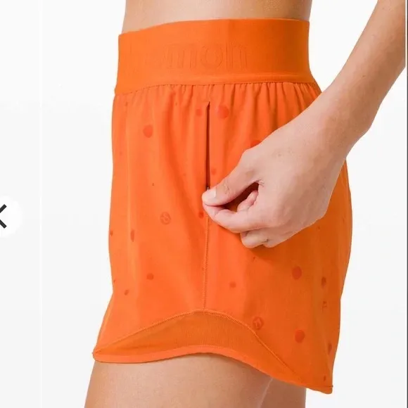 Lululemon Hotty Hot Short 4" *Logo
Poco Logo Foil Amber Orange Size 4 - Image 2