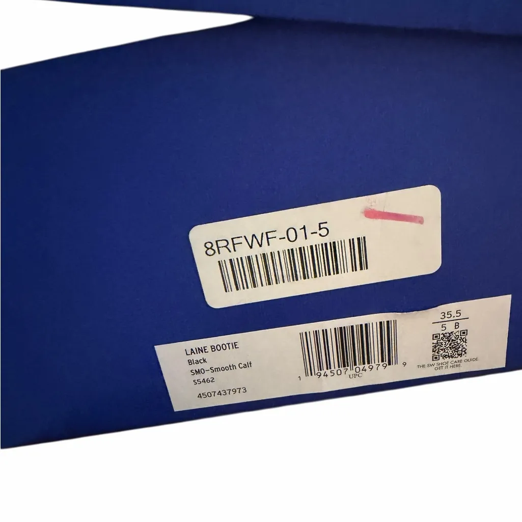 Stuart Weitzman Laine Chelsea Booties Size 5 Black Leather New with Box Dust Bag - Image 2