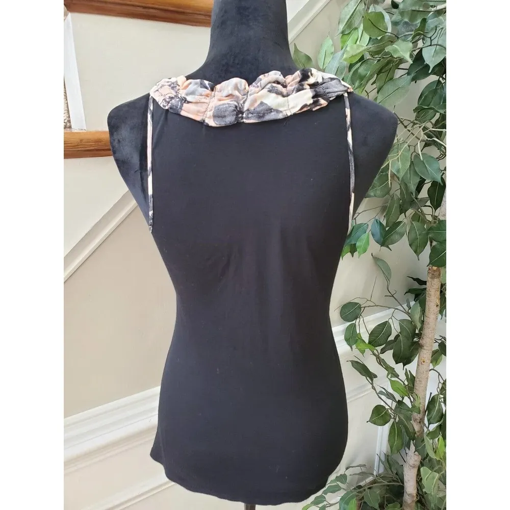 INC International Concepts Multicolor Floral 100% Silk Sleeveless Top Blouse 2 - Image 6