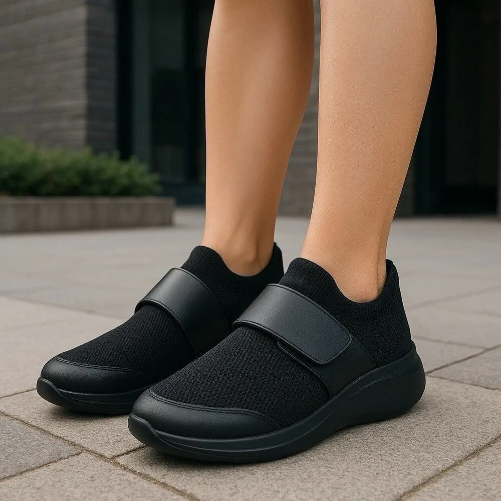 *Alegria by PGLite TRAQ Dasher Shoes Womens 38 Black Fabric Comfort Hook & Loop - Image 12