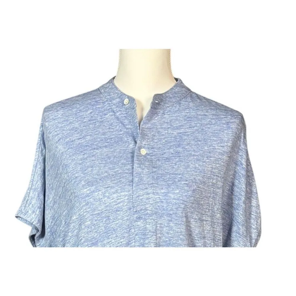 J McLaughlin Top Size Medium Short Sleeve Blue Minimalist Everyday Casual Simple - Image 4